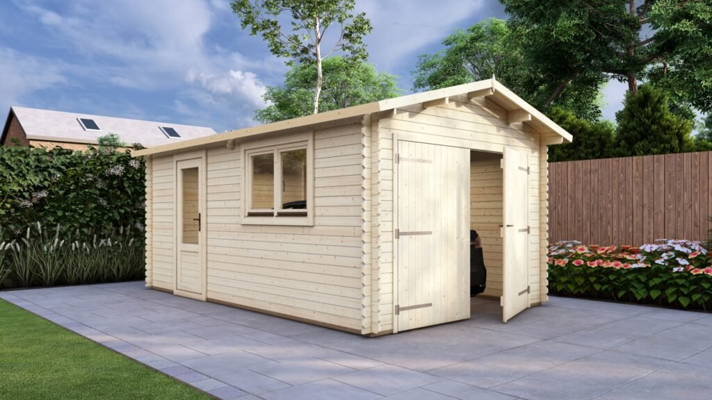 Log Garage 3.2×5.2m, Apex, 28mm Main Image