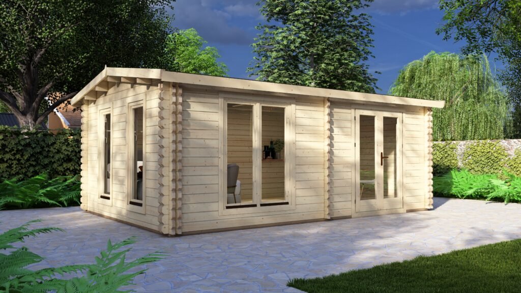 Apex Twin Skin Log Cabin 6x4m Main Image