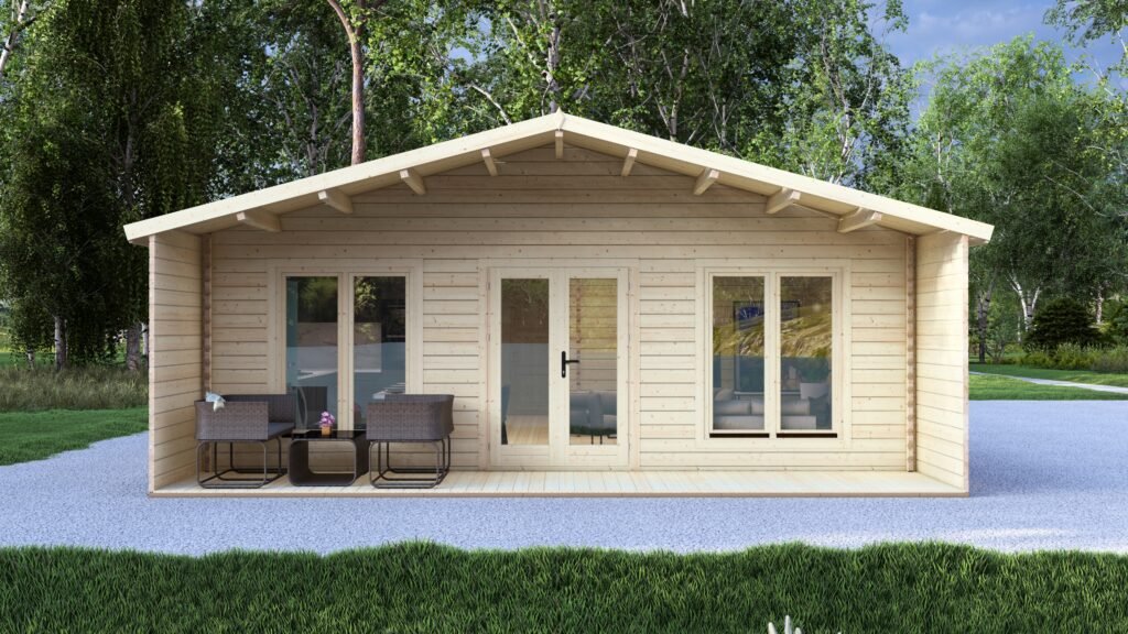 Eurodita Twin Skin three bed log cabin 12x7m Main Image