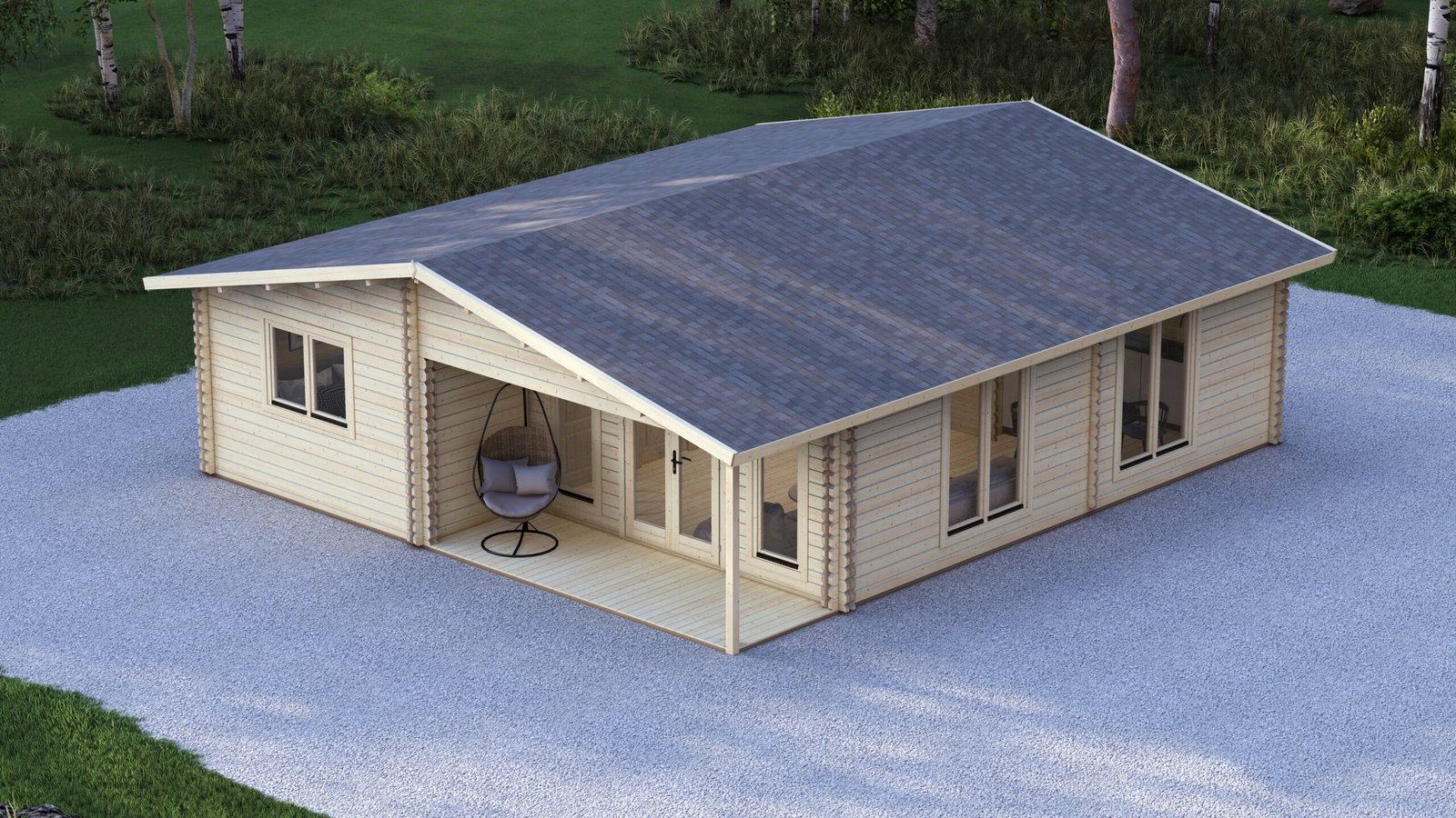 Eurodita Twin Skin three bed log cabin 9x8m – VIII Large scale image