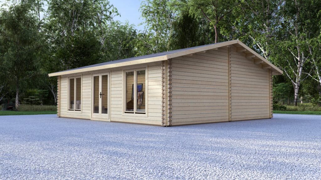 Eurodita Twin Skin two bed log cabin 8x7m Main Image