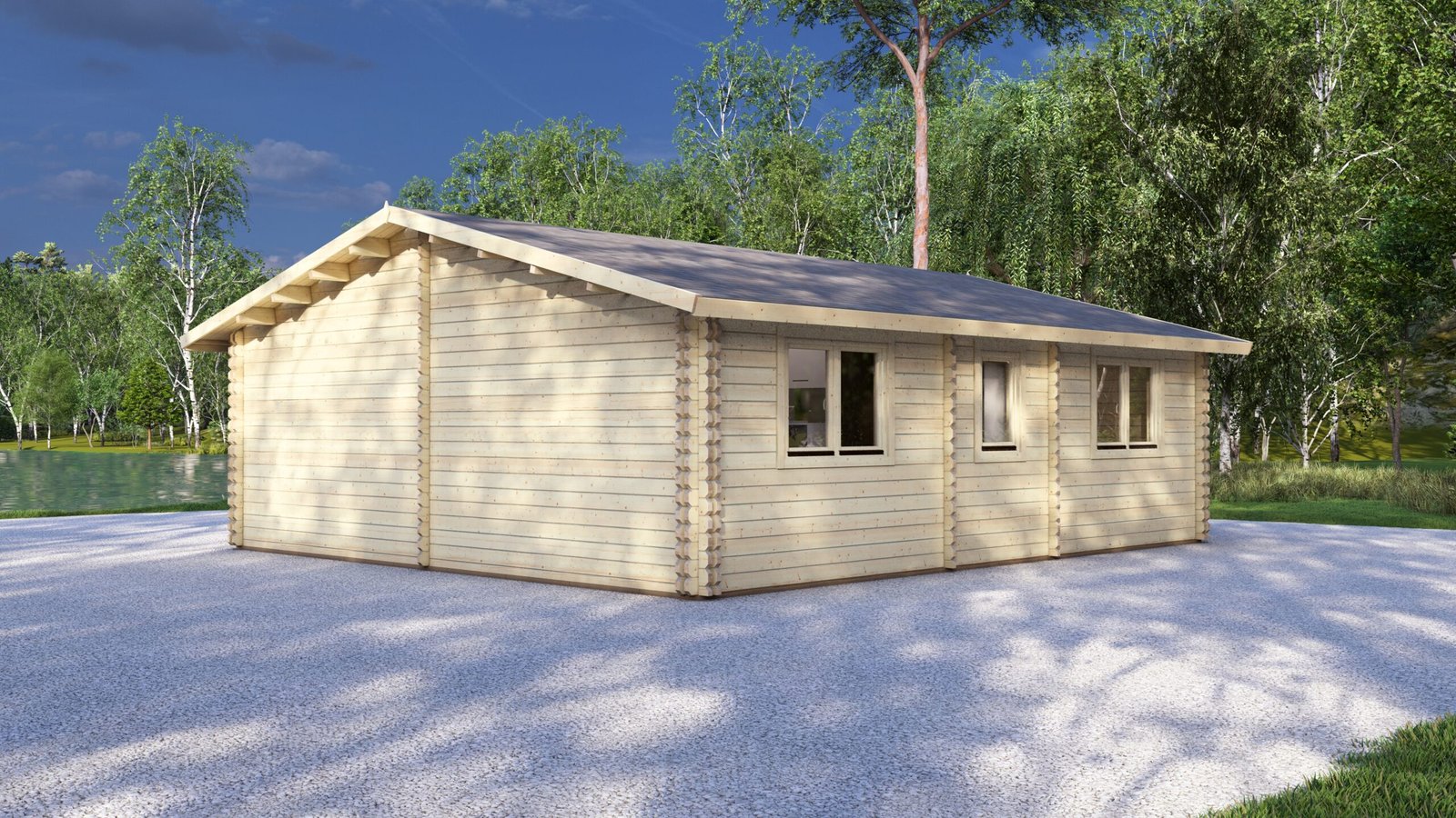 Eurodita Twin Skin two bed log cabin 8x7m – V Large scale image