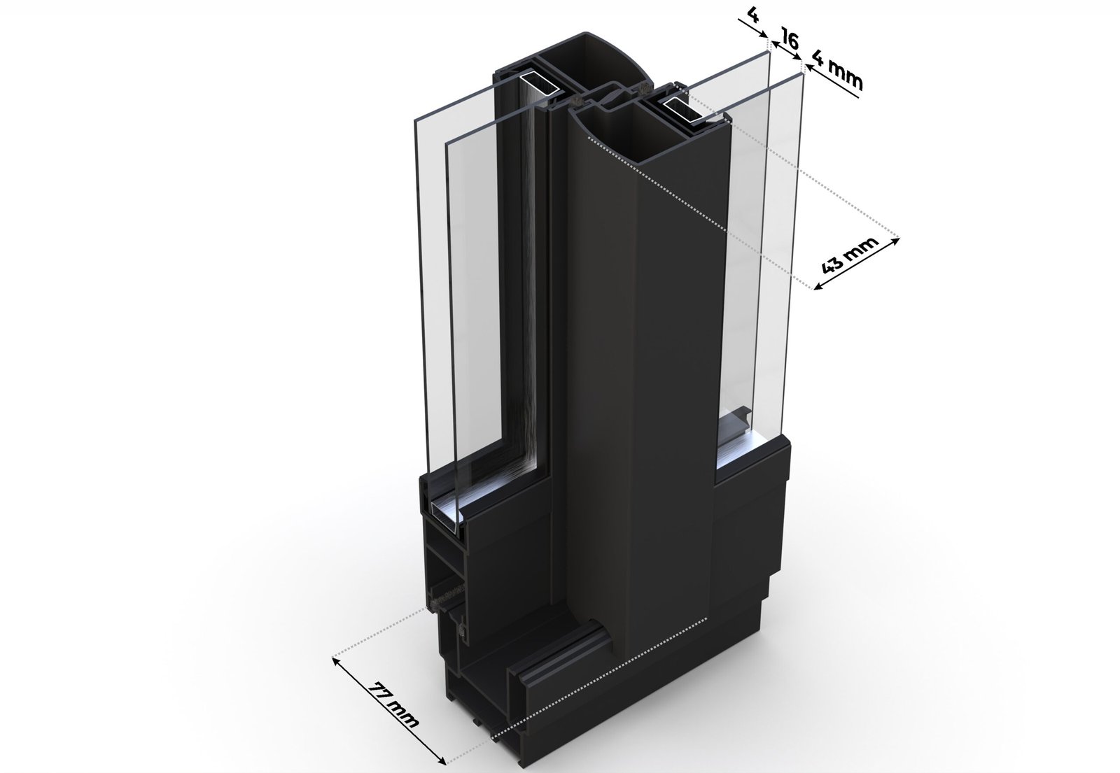 Eurodita Aluminium sliding doors – 6 Large scale image